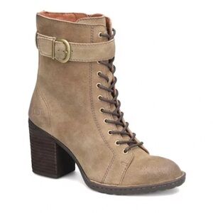 Born Taupe Brown CASS Hiking Style Heeled Boot Women's 8